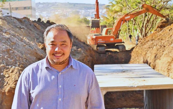 Obra Juracy Magalhães Vitória da Conquista para combater alagamentos na cidade.