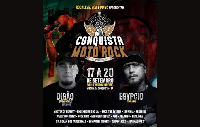 Conquista Moto Rock 2026 terá quatro dias de shows gratuitos em Vitória da Conquista