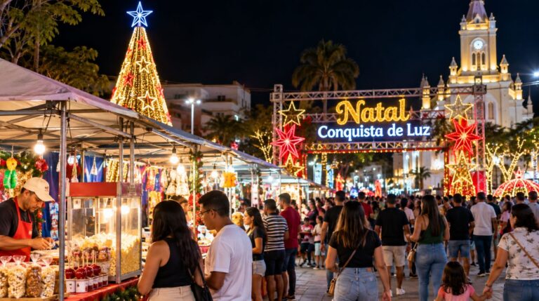 Enfeires de Natal: ambulantes no Natal Conquista de Luz terão 60 vagas.